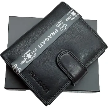 Peněženka PRAGATI Pánská kožená peněženka s přezkou černá 306-l