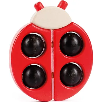 Hračka pro kojence Bajo Dřevěné kousatko beruška červená