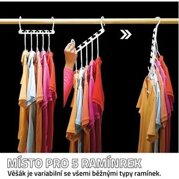 Úložný box Úsporný věšák na ramínka 8 kusů Wonder Hanger
