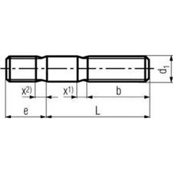 Spojovací materiál šroub M16x40 A2 NEREZ závrtný do litiny DIN 939