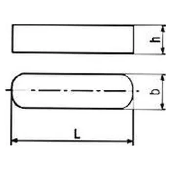pero 4h9x4x25 C45 +C těsné DIN 6885A