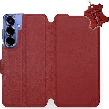 Pouzdro na mobilní telefon Mobiwear kožené flip knížkové pro Samsung Galaxy S25 Plus - Tmavě červené