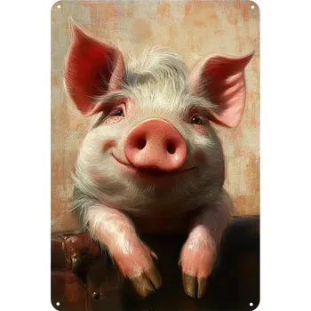 Plechová cedule BAF Plechová cedule Roztomilé selátko 30 x 20 cm