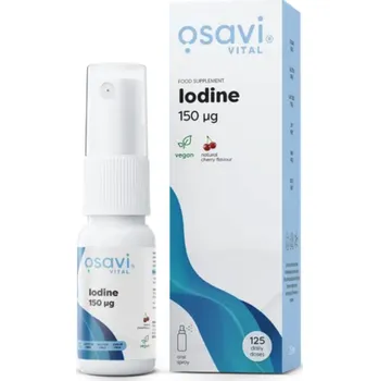 Ústní voda Osavi Iodine cherry flavour, ústní sprej s jódem a třešňovou příchuťí, 150 µg, 25 ml Doplněk stravy