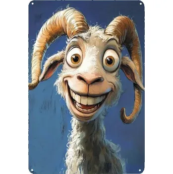 Plechová cedule BAF Plechová cedule Nadšená koza 30 x 20 cm