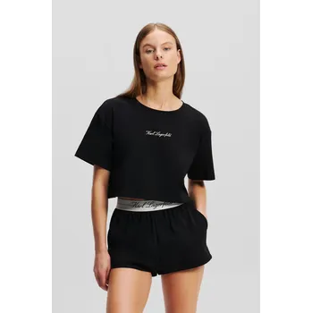 Dámské pyžamo PYŽAMO KARL LAGERFELD HOTEL KARL SHORT PJ SET BLACK