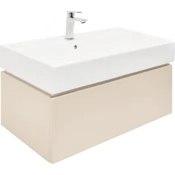 Koupelnový nábytek Koupelnová skříňka s umyvadlem SAT Feel 80x30x46 cm pískově béžová mat SATFEEL80BEU2B