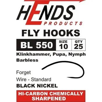 Hends Háčky Hooks BL 550 Black Nickel Počet kusů: 25ks, Velikost háčku: #16