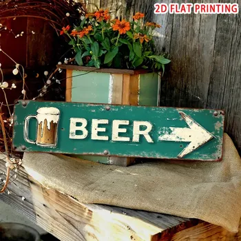 Plechová cedule BAF Kovová cedule Šipka beer - 10 x 40 cm