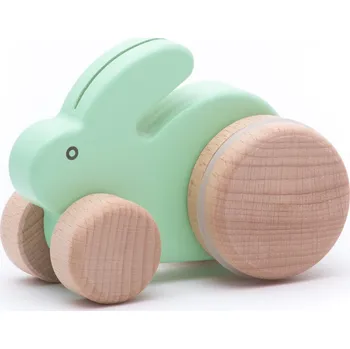 Dřevěná hračka Bajo Malý dřevěný králík do ruky - máta