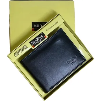 Peněženka BenZoni ITALY Malá pánská kožená peněženka Černá