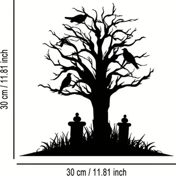 Obraz BAF Kovový znak Strom s ptáky