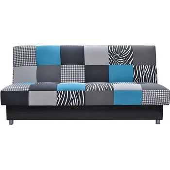 Pohovka Rozkládací pohovka ALABAMA, s úložným prostorem, tyrkysová/šedá/černá