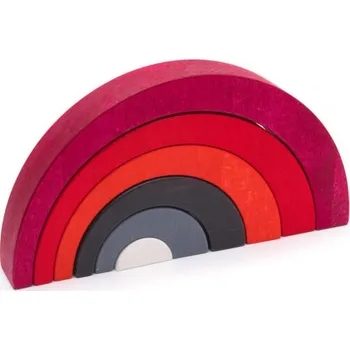 Dřevěná hračka Bajo Dřevěná duha - skládačka pro děti