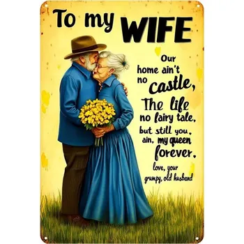 Plechová cedule BAF Plechová cedule Manželce 30 x 20 cm