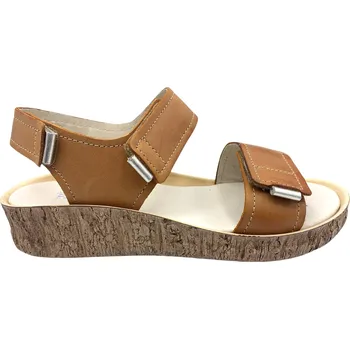 Dámské sandále Dámské kožené sandály Hilby 136 rezavé Velikost: 36 (EU)