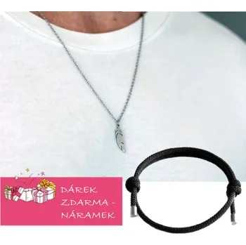 Náhrdelník B-TOP Nerezový náhrdelník s pířvěskem PÍRKO