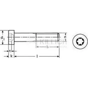 Šroub šroub M8x30 ZINEK 8.8 nízká hlava TORX 45 DIN 7984 TX