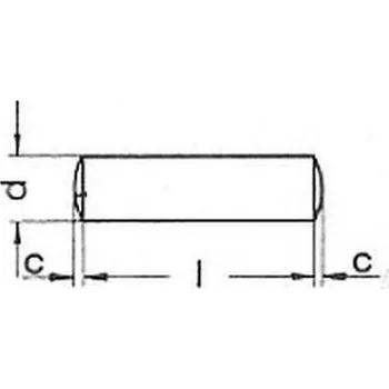 Spojovací materiál kolík 6x12 m6 A1 NEREZ (AISI 303) válcový DIN 7 A