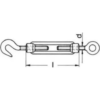 Šroub napínák M14 ZINEK S235JR oko+hák DIN 1480