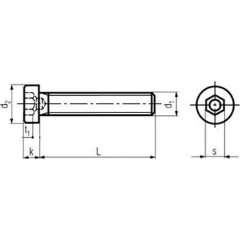 Šroub imbus M10x35 ZINEK 8.8 nízká válcová hlava DIN 6912