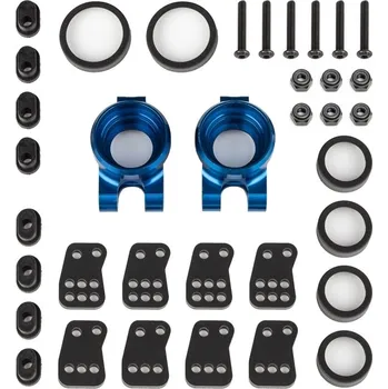RC model RC8B3 FT V2 hliníkové zadní náboje, modré, 1 pár