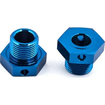 RC model RC8B3 hliníkové unašeče kol, modré, +1mm, 2 ks.