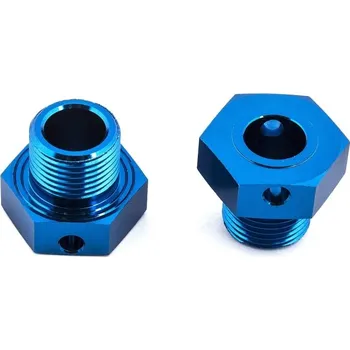 RC model RC8B3 hliníkové unašeče kol, modré, +2mm, 2 ks