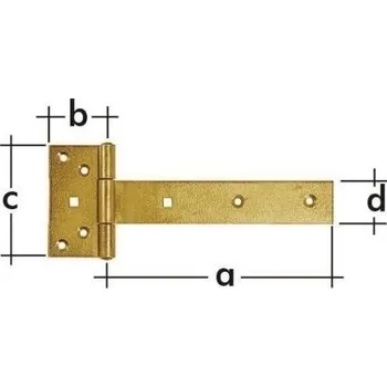 Tesařské kování ZB 200 Závěs brankový 200x45x90x35x3.0mm ČERNÝ ZINEK