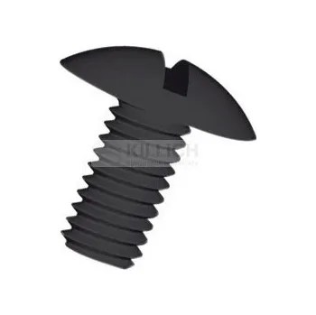 Šroub plastový šroub M8x16 černý polyamid půlkulatá hlava rovná drážka