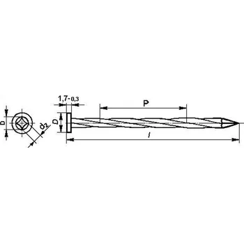 Hřebík hřebík 60/2.8 ZINEK kroucený