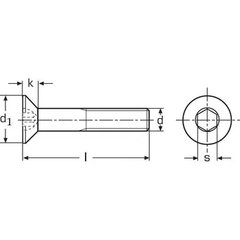 Šroub imbus M16x35 ZINEK 10.9 zápustná hlava DIN 7991 - ISO 10642