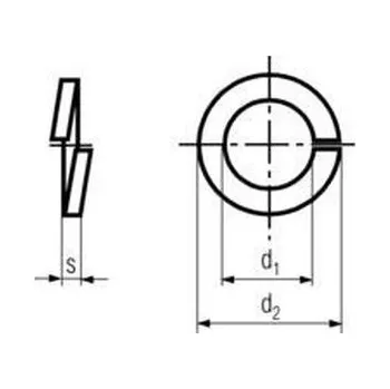 podložka podložka M16 pr. 16.2x27.4x3.5 BEZ PÚ pérová obdelníková DIN 127B