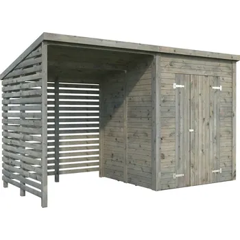 Zahradní domek Palmako Domek na nářadí LEIF 3,0+2,9 m² Barva: Šedá, máčení