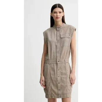 Dámské šaty Šaty G-Star béžová barva, mini, D26026-D454 D26026.D454 80X, vel. M
