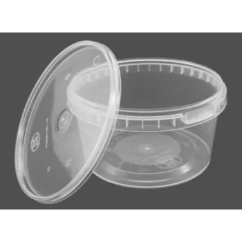 Miska na polévku transparentní 550 ml s pojistkou, 336 ks