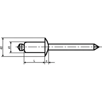 Nýt trhací nýt 4.8x12 Al/Al plochá hlava DIN 7337 A
