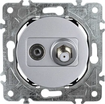 Elektrická zásuvka Elhard Rondo RD2028S TV+SAT zásuvka, stříbrná