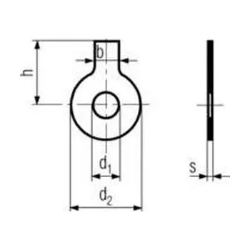 Spojovací materiál podložka M12 pr. 13x30x1 BEZ PÚ rovný jazyk DIN 93