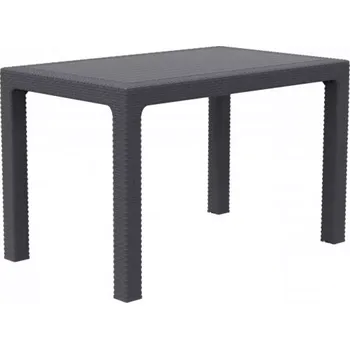 Zahradní stůl Mega Plast Ratan Lux 120 x 75 x 75 cm antracit