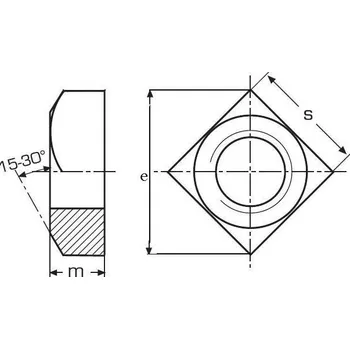 Matice matice M16 ZINEK /4/ čtyřhranná vysoká DIN 557