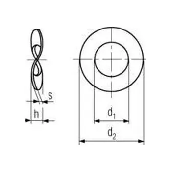 Matice podložka M8 pr. 8.4x15x0.8 BEZ PÚ pružná zvlněná DIN 137B