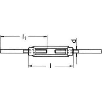 Matice napínák M14 ZINEK S235JR rovné konce (přivařovací) DIN 1480