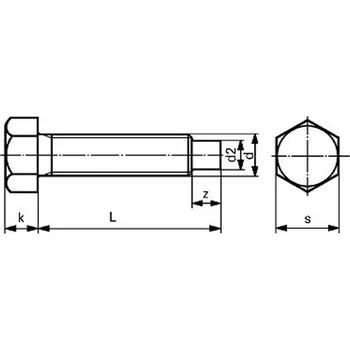 Šroub šroub M10x40 BEZ PÚ 4.8 odtlačovací DIN 561B