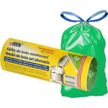 Pytle na odpadky Pytle 60 l, (60 x 80 cm), zelené zatahovací 10 ks na roli