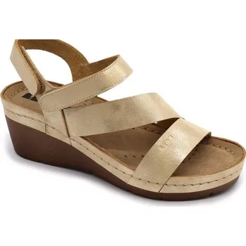 Dámské sandále Leon Dámské zdravotní sandále Dina New - Zlatá Velikost: 37