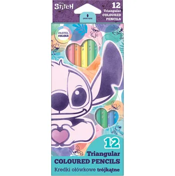 Pastelka Tříhranné pastelky Stitch Pastel 12 ks