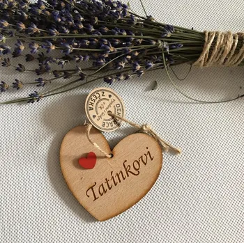 Dřevěné srdce s věnováním Tatínkovi 7 cm