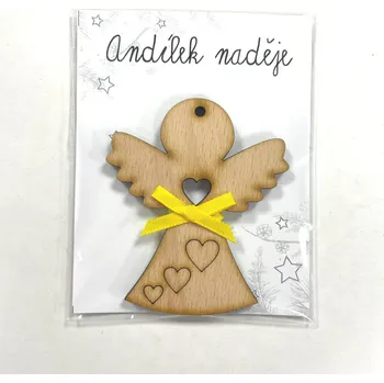 Vánoční dekorace Andílek naděje 7 cm