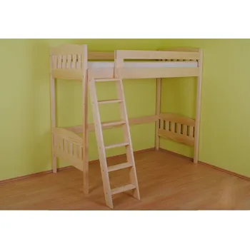 Postel Truhlářství Miroslav Šteker Jednolůžková patrová postel Nikol Varianta produktu: Základní varianta, Zvolte rozměr matrace (cm): 200 x 90, Umístění žebříku: vpravo